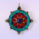 фото Подвеска Чакра German silver с камнями 6см фото Подвеска Чакра German silver с камнями 6см